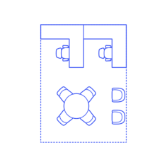 Layouts Private Offices Shared L Shape Wall Meeting Craft Design Svg File, Free Vectors File